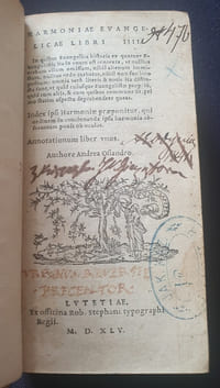 Harmoniae evangelicae libri IIII in quibus Evangelica historia ex quatuor Euangelistis . in unum est contexta ( ...) suivi de Annotationum in Harmoniam Evangelicam liber unus