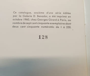 Alechinsky - Catalogue Benador 1960