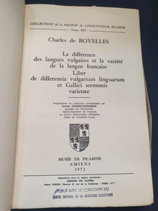 La différence des langues vulgaires et la variété de la langue Française 