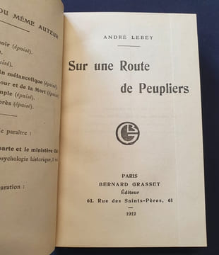 Sur une route de peupliers. André Lebey