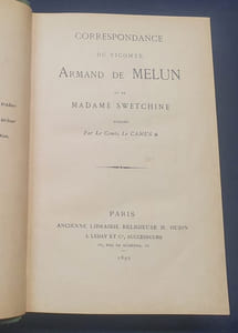 Correspondance du vicomte Armand de Melun et de Madame Swetchine publiée par le Comte Le Camus