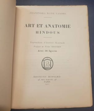 Art et anatomie Hindous . Abanindranath Tagore