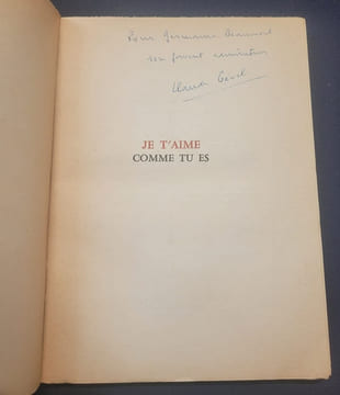 Je t'aime comme tu es. Claude Gével
