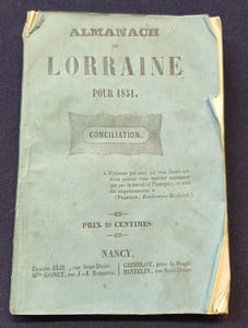 Almanach de Lorraine pour 1851