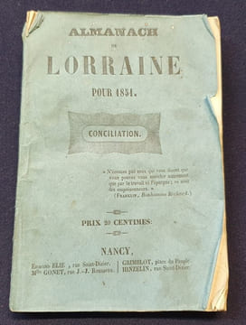 Almanach de Lorraine pour 1851. undefined