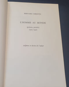 L'homme au monde ( poèmes , pensées ) ( 1975-1992)