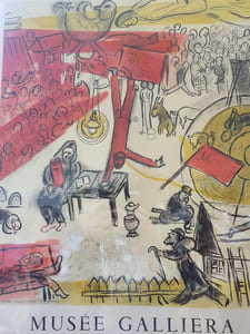  Affiche  lithographiée Mourlot - Marc Chagall - Les peintres témoins de leur temps - Musée Galliera  1963