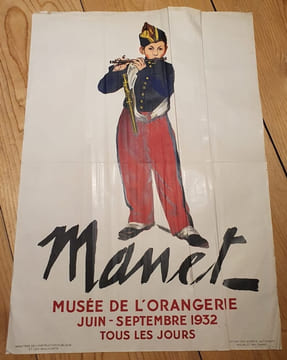 Affiche  lithographiée Mourlot - Manet - Musée de l'Orangerie - Juin - Septembre 1932. undefined
