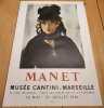  Affiche  lithographiée Mourlot - Manet - Musée Cantini - Marseille 1961. 