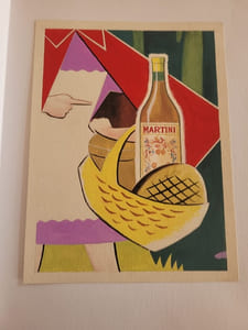 Gouache pour projet d'Affiche Martini