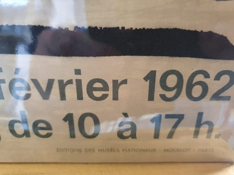 Affiche lithographiée Mourlot - L'atelier de Georges Braque - Musée du Louvre 1961/1962. undefined