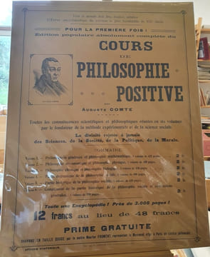 Affiche Cours de Philosophie Positive Auguste Comte . undefined