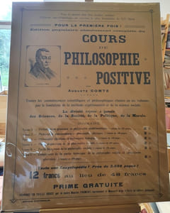 Affiche Cours de Philosophie Positive Auguste Comte 