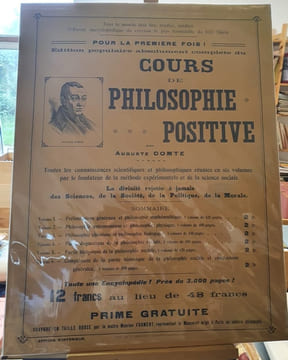 Affiche Cours de Philosophie Positive Auguste Comte . undefined