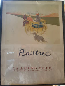  Affiche  lithographiée Mourlot - Lautrec Galerie Michel 1954