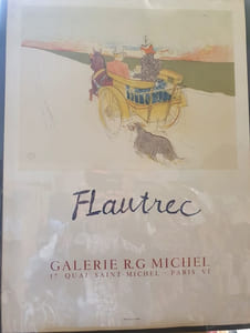  Affiche  lithographiée Mourlot - Lautrec Galerie Michel 1954