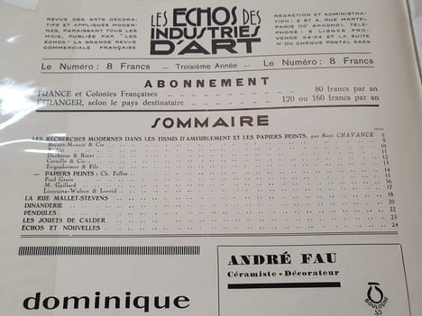 Les échos des industries d'Art N. 25 - Aout 1927. undefined