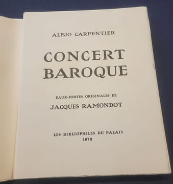 Concert baroque / Concierto Barroco. Alejo Carpentier