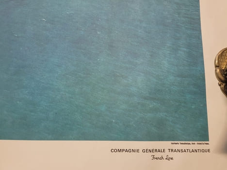 Affiche S S France Paquebot de la Compagnie Generale transatlantique . undefined