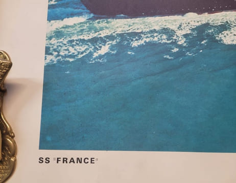 Affiche S S France Paquebot de la Compagnie Generale transatlantique . undefined