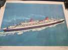 Affiche   S S France Paquebot de la Compagnie Generale transatlantique . 