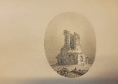 Carnet de dessins XIXe - Henriette Bérard - Gard / Cévennes / Ardèche 