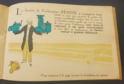 Catalogue carburateur ZENITH. "Reprise" - illustré par Géo Gaumet - 1924