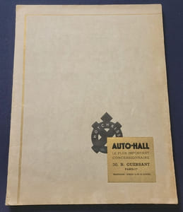 Catalogue HOTCHKISS Automobiles 1936