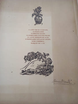 Six bois composés et gravés au canif. Bernard Naudin