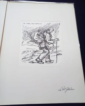 Six bois composés et gravés au canif. Bernard Naudin