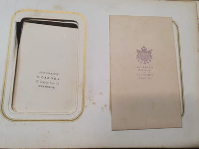 Exeptionnel album de photographies cartes de visite de la famille Koechlin , industriels a Mulhouse - années 1870-1890 - 92 Photographies 