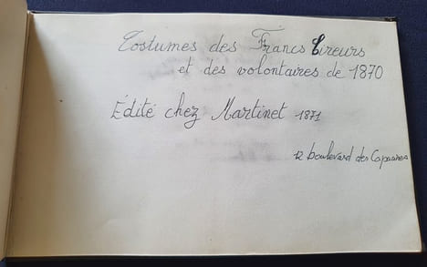 Album de 25 aquarelles originales - Alfred Albert - Costumes des Francs-Tireurs et des Volontaires de 1870. undefined