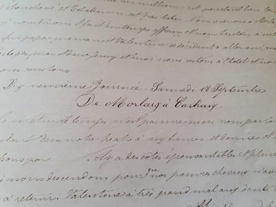 Voyage en Bretagne et Normandie - Manuscrit d'un enfant en 1869 et 1872