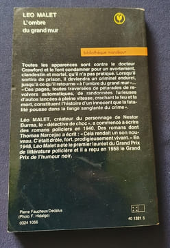 L'ombre du grand mur - Avec Envoi Autographe signé à Roxanne Dubuisson. Léo Malet