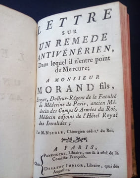 Traité du Mercure par Augustin Belloste Premier Chirurgien de Feu Madame Royale , Douairière de savoie suivi de Instructions sur le bon usage des ...