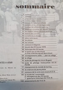 Programme officiel des 24 Heures  du Mans 1978 