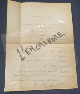 Lettre autographe signée de Marcel Déat - Mars 1924