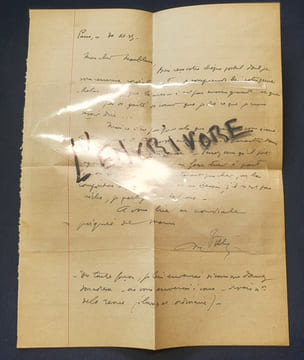 Lettre autographe signée de Maurice Wullens - Novembre 1935. undefined
