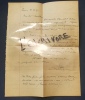 Lettre autographe signée de Maurice Wullens - Novembre 1935. 
