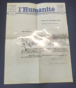 Lettre signée de Léon Moussinac - Janvier 1936