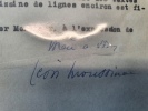 Lettre signée de Léon Moussinac - Janvier 1936. 