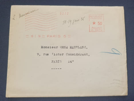 Lettre signée de Léon Moussinac - Janvier 1936. undefined