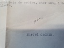 Lettre signée de Marcel Cachin - Juillet 1950. 