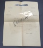 Lettre signée de Marcel Cachin - Juillet 1950. 