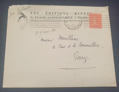 Lettre autographe  signée de Jean Guéhénno l - Novembre 1930