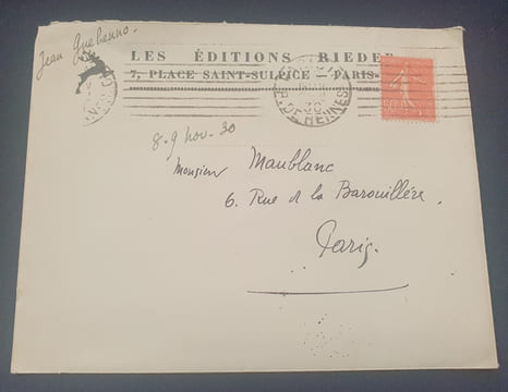 Lettre autographe signée de Jean Guéhénno l - Novembre 1930. undefined