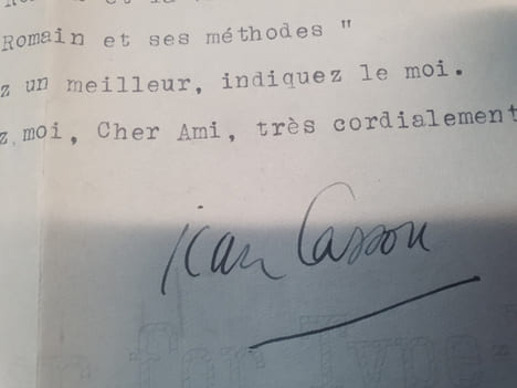 Lettre signée de Jean Cassou - Avril 1936. undefined