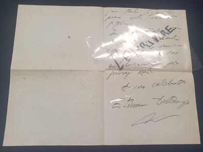 Lettre autographe signée d'Etienne Destranges ( Etienne Rouillé ) - Revue Ouest Artiste - Nantes Novembre 1911