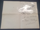 Lettre autographe signée d'Etienne Destranges ( Etienne Rouillé ) - Revue Ouest Artiste - Nantes Novembre 1911. 