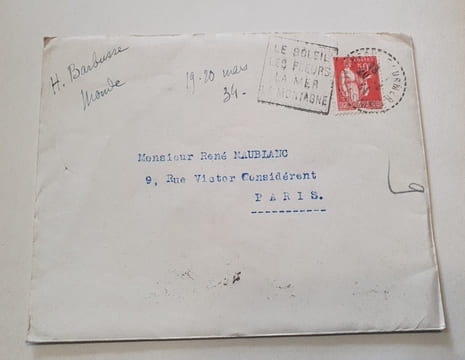 Lettre signé de Henri Barbusse - Mars 1934. undefined
